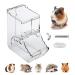 Hamsters Feeder Small Animals Automatic Dispenser Gravity Auto Dispensers Pet Pellets Food Storage Bowl - Dwarf Hamster Gerbils Mice Hedgehog Guinea Pig and Other Small Animal Ideal Feeding Station 400ml