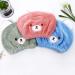 Abcsea 2 pieces children turban hair dryer turban hair dryer towel microfiber head towel quick drying hair cloth dry hood for hair dry hood for hair blue and khaki