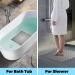 YINENN Shower Mat 21x21 inches with Suction Cups, Drain Holes - Non Slip & Washable for Showers | Clear Gray - Buy Online on GoSupps.com