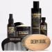 Derm Dude Advanced Beard Grooming Kit Stimulate Facial Hair Growth Gifts for Men - Wash Oil Balm Complete Set Advanced Beard Growth and Grooming Kit: Sandalwoody & Cedar+Citrus