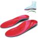 Arch Support Sports Insoles - Relieve Foot Fatigue - Unisex - Suitable for Various Shoe Types - UK Size 9 (28cm/11.02) - Red - Buy Online on GoSupps.com