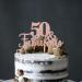 50 & Fabulous Glitter Cake Topper - Happy 50th Birthday & Anniversary Party Decor (Rose Gold) - Buy Online on GoSupps.com