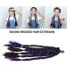 Boxing Braided Hair Extension Boxing Hair Extension Long Safe for Outdoor Use for Women (Balck Purple) - Buy Online on GoSupps.com