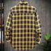 Maqroz Men's Flannel Shirt X-Large - Casual Button Down Plaid Shirt for Big & Tall - Yellow - Buy Online on GoSupps.com