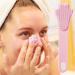 Manual Facial Cleansing Brush Soft Silicone Face Skin Scrubber Manual Brush Applicator Brush Face maskes Brush for Forehead Cheeks Nose Lips Face 10.8x3 Cm Pink - Buy Online on GoSupps.com