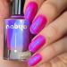 COSMOO Hot Pink Nail Polish Deep Neon Pink Blue Glow Pop Quick Dry Nail Lacquer for Nail Art Varnish 0.41 fl oz