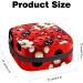 Anna Cowper Red Black Ladybugs Flowers Menstrual Cup Pouch - Portable Period Bag for Women/Girls | Multi-Colored Sanitary Napkin Storage Case - Buy Online on GoSupps.com