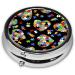 Autism Awareness Puzzle Pieces Heart Metal Pill Box - Round Mini 3-Compartment Travel Container for Small Pills - Buy Online on GoSupps.com