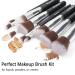 BEAKEY 10+2pcs Makeup Brushes Set with Sponge & Cleaner - Premium Synthetic Kabuki Blush & Eyeshadow Brushes - Buy Online on GoSupps.com