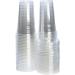 Comfy Package 24 oz. Crystal Clear Plastic Cups with Flat Lids - 100 Sets - Buy Online on GoSupps.com
