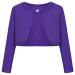 BONNY BILLY Girls Cardigan Long Sleeve Knitted Cotton Bolero Shrug Kids Clothing 8-9 Years Dark Purple