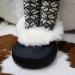 Lambskin Foot Warmer - Cuddly Black/White Merino Fur | International Shipping - Buy Online on GoSupps.com