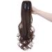 Ponytail Extension with Clip - 18 Heat Resistant Medium Brown Braid - Real Hair Look Smooth & Corrugated Styles - International Shipping Available - Buy Online on GoSupps.com