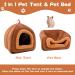 Guinea Pig Bed Small Pet Cotton Nest Windproof Guinea Pig House Hideout Soft Fleece Nest Guinea Pig Cage Cave for Hamsters Chinchillas Ferrets Bunny Mini Hedgehog Brown - Buy Online on GoSupps.com