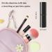 Falliny Kabuki Makeup Brush Set - Insultable Portable Powder Brushes with Covers for Blush Bronzer & Cosmetics - 2 Pieces Black & Pink - Buy Online on GoSupps.com