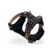 lionto dog harness padded anti-pull harness reflective safety harness adjustable size S brown S Brown