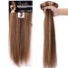 Premium Clip-In Real Hair Extensions - Thick Double Drawn 8pcs (18 Clips) - Medium Brown/Dark Blonde (#4/27) - 40cm 1330g - Buy Online on GoSupps.com