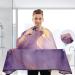 Shop Waterproof Barber Cape - Purple Marble & Cheetah Haircut Bib for Men | Unisex Hair Cutting Cape for Professional Hairdressers - Buy Online on GoSupps.com