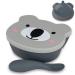 TUM TUM baby plate with suction cup with lid & spoon baby tableware set 6 months + Kev Koala grey