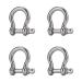 OWAYOTO Screw Pin Anchor Shackle 5/16 Inch 8mm 304 Stainless Steel Heavy Duty 4pcs