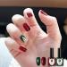 Christmas Gel Nail Polish Set Glitter Red Green Silver 3 Colors Burgundy Dark Red Soak Off LED/UV Lamp Manicure Nail Varnish Sets for Women Nail Art Salon DIY Home - Buy Online on GoSupps.com