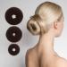 9 Pieces Donut Hair Bun Maker Shaper Foam Sponge Doughnut Bun Ring Style Set with 12 Pieces Hair Elastic Bands Ties and 50 Pieces Hair Bobby Pins for Women Girls Kids (Black Brown and Beige) - Buy Online on GoSupps.com