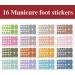 WOKOTO 16 Sheets Toes Nail Wraps - Nail Polish Strips Set for Women | Gel Nail Stickers with Nail File - Press On Nails Polish Stickers for Toes - Nail Art Kit for Women & Girls - Buy Online on GoSupps.com