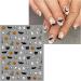 Halloween Nail Stickers 12 Sheets Self-Adhesive Nail Decal Pumpkin Ghosts Star Nail Art Decoration Design Supplies - Buy Online on GoSupps.com