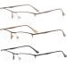 CessBlu 3 Pairs Half-Rim Reading Glasses for Men & Women - Stylish Comfortable 4.0 Magnification Eyewear Set - Buy Online on GoSupps.com