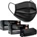 Disposable Black Face_mask Box of 100 | Breathable Triple Layer Mouth Cover | Elastic Ear loops | UK Seller - Buy Online on GoSupps.com