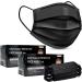 indiadeals24x7 Disposable Black Face_mask Box of 100 | Breathable Triple Layer Mouth Cover with Elastic Ear loops| UK Seller