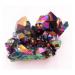 Natural Crystal Rough 110-150g Natural Metal Colour Aura Angel Crystal Cluster Titanium Coating Quartz Angel Cluster Decoration