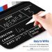 NEEWER Acrylic Film Directors Clapper Board Kit - 12x10 Cut Action Scene Clapboard with Magnetic Eraser, 2 Pens, Cleaning Cloth & Hex Key - Buy Online on GoSupps.com