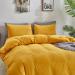 Houseri Mustard Yellow Velvet Duvet Cover Queen Mustard Fluffy Bedding Duvet Cover Full Yellow Flannel Fuzzy Bedding Sets Quilt Queen Comforter Cover for Fall Winter Warm Bed Duvet Cover Set Full Size Full/Queen(90''*90''-duvet cover) Mustard Yellow Velve - Buy Online on GoSupps.com