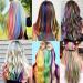 Rhyme 14 Color 14 PCS Colored Hair Extensions Clip in/on for Women Girls - Multicolored Synthetic Hair Extensions - Buy Online on GoSupps.com