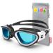 Zionor swimming goggles children G1mini polarized/non-polarized children's swimming goggles anti-fog UV protection swimming goggles for girls and boys (years 3-14) A0-Blackwhite-Clearblue/NO polarized