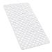 YINENN Bath Shower Mat Non Slip with Suction Cups, TPE Shower Safety Mat and Phtahlate Latex Free, Machine Washable Bath Mat for Tub, Soft Bathroom Mats with Drain Holes 30 x 17 Inch, White