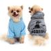 Qicheng & lys dog coat dog hoodies clothing pet puppy cat cute cotton warm hoodies coat sweater (a-gray/blue s) a-gray/blue s
