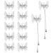 3D Moving Butterfly Hair Clips Elegant Metal Tassel Butterfly Hair Clips Butterfly Hairpins Silver Hollow Butterfly Hair Clips Accessories for Women Girls(Silver 12 pcs)