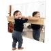 Odoxia baby mirror & baby standing aid |Montessori Spiegel with a stick |Toddler mirror improved coordination cognitive development balance motor skills |Children's room mirror
