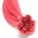 Buy Pink Keratin Bonding Extensions - 100% Remy Human Hair 50x1g 45cm U-Tip for Long Smooth Hair - Buy Online on GoSupps.com