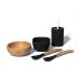 Avanchy Bamboo La Petite Family Collections Gift Set Green - Includes Mini Bamboo Bowl  Silicone Bowl  Silicone Cup  and Bamboo Baby and Infant Spoons - Baby Dishes Set - Baby Shower Gifts