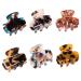 TSLINC 6 pieces of hair clips small hair clips for medium and thin hair non-slip hair singers made of pine tortoise cellulose acetate hair clips for women and girls brown leopards