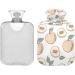 Naanle Hand-Drawn Peach Heat Bottle - 1L Transparent Hot Water Bottle for Bed Hand & Foot Pain Relief | Heat & Cold Therapy - Buy Online on GoSupps.com