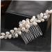 Ipetboom Rhinestone Bridal Comb Bridal Pearl Comb Wedding Hair Clip Bridal Hair Combs Irish Accessories for Women Tiara Wedding Hair Comb Bride Decorate Abs European and American - Buy Online on GoSupps.com