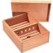Humidor 50 Cigars Brown with Hygrometer and Humidifier -Convenient Out Box - Buy Online on GoSupps.com