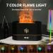 Flames Aroma Diffuser - 7-Color Light Humidifier for Essential Oils | Automatic Switch-Off | Perfect for Home Office & Kids - Black - Buy Online on GoSupps.com