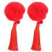 FOYTOKI 1 Pair Children's Hair Accessories Tassel Headwear Chinese ' Headdress Hair Clip Chinese Clothing Bow Headdress New Year Girl Hair Clip Hair Loop