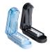 Qeedee Multiple Pill Cutter 2 Pack Adjustable Pill Slicer for Small or Large Pill with Accurate Pill Alignment Pill Splitter with Hidden Sharp Stainless Steel Blade Blue and Black
