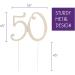 50 Cake Topper for 50th Birthday or Anniversary - Rhinestone Metal Party Decoration (Gold) - Buy Online on GoSupps.com